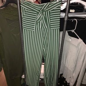 Green work pants